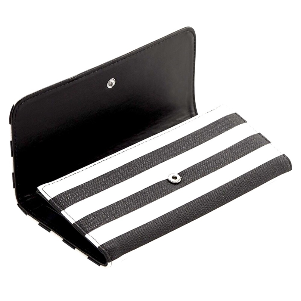 Kut From The Kloth Women's Stripped Wallet | Black | White |
